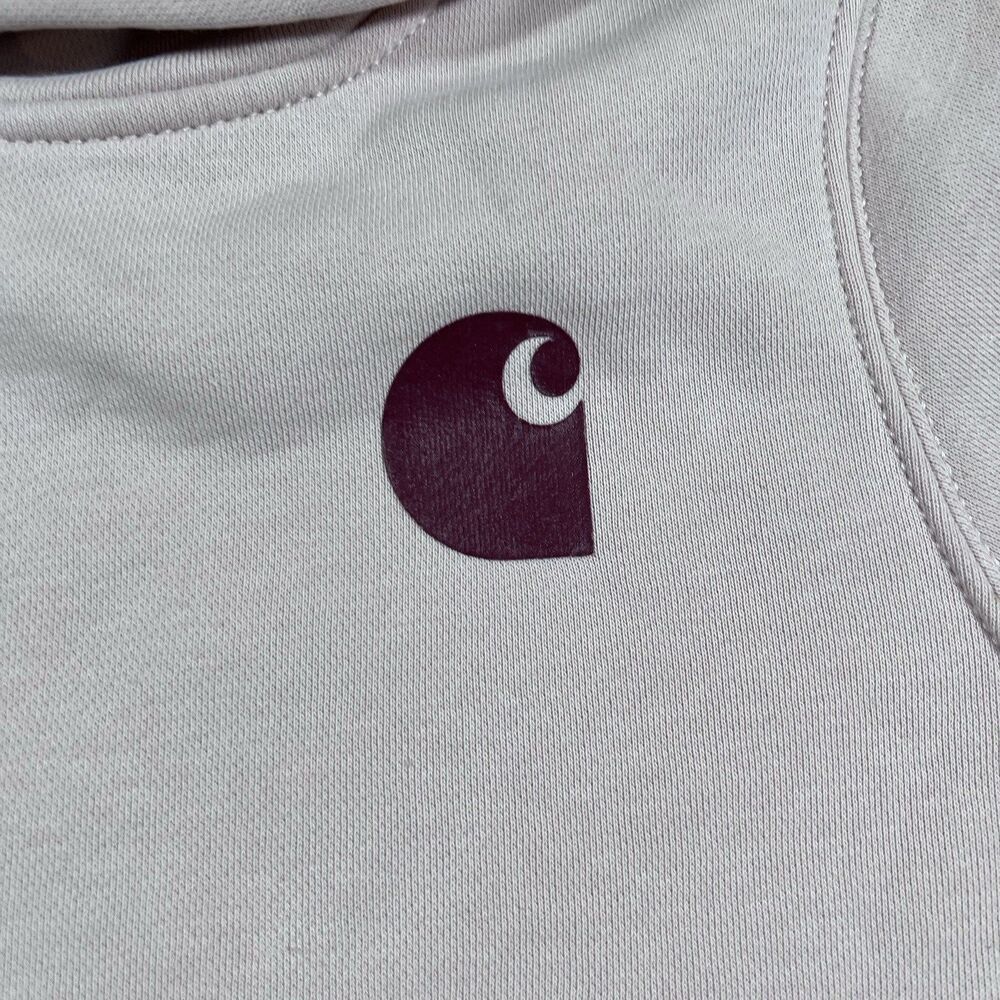 Carhartt Light Pink Relaxed Fit Sleeve Logo Pullover Hoodie Sweatshirt Women's S - Picture 10 of 14